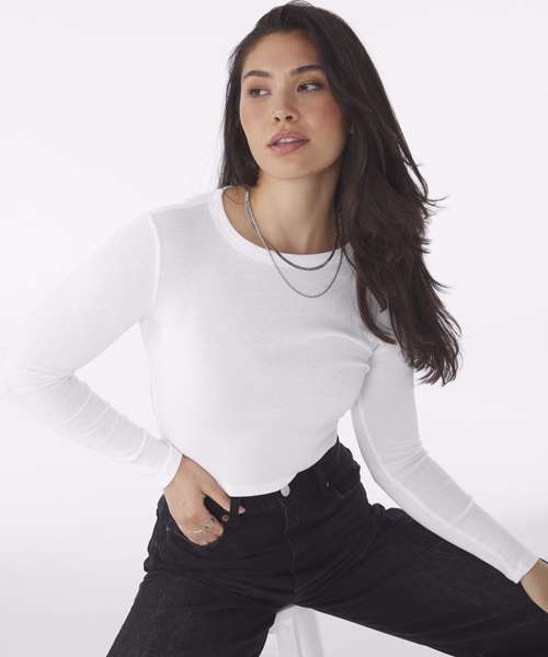 Women’s micro rib long sleeve baby t-shirt