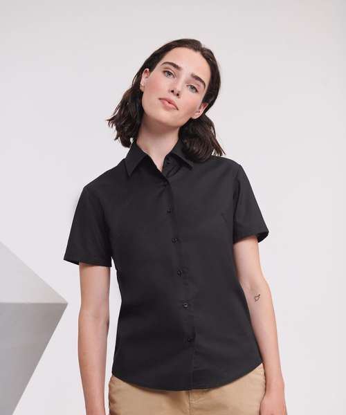 Women's short sleeve Oxford shirt