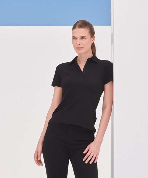 Women's short sleeve stretch polo
